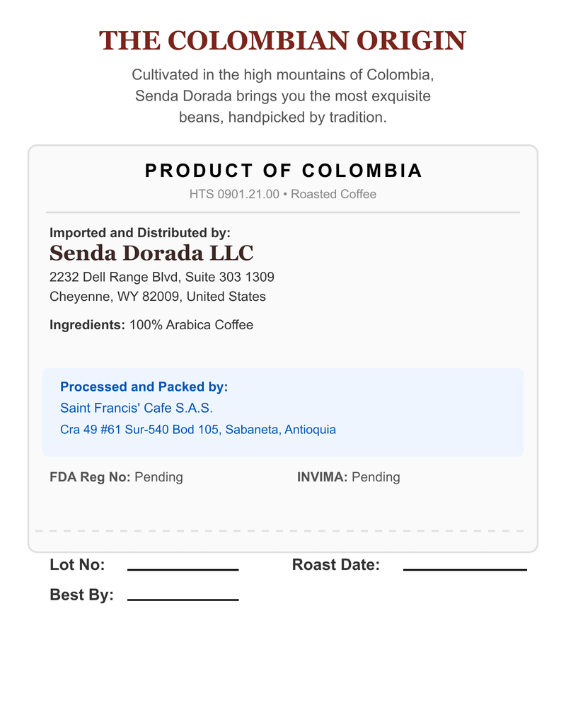 Bourbon Rojo Natural back label
